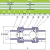 Клапан обратный шаровый ПВХ d50mm, PN10 ERA